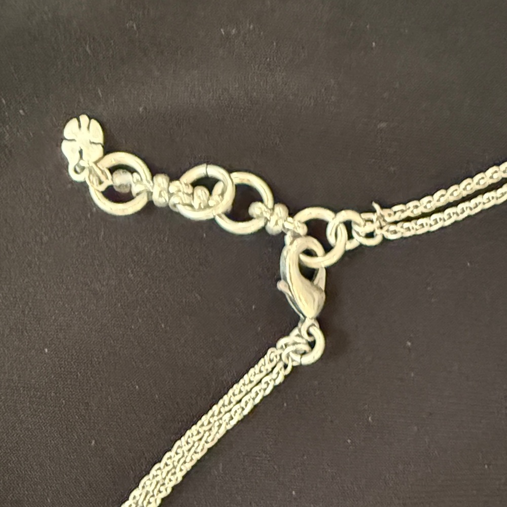 NWT Lucky Brand Silver-Tone Necklace with Turquoise Discs and Bar Detail - Picture 4 of 6